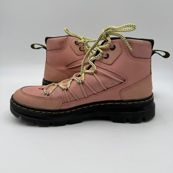 Dr Martens Buwick Boots Womens Size 9 Pink Combat Extra Tough Airwair Lace Up - Picture 8 of 16